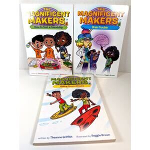 Lot of 3 MAGNIFICENT MAKERS Chapter Books Series by Theanne Griffith vol.1-3 PB